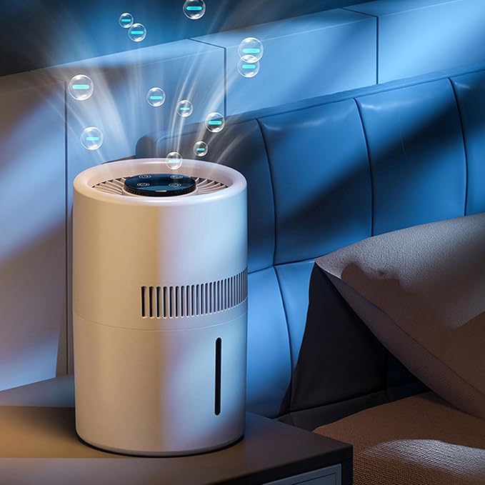 2 in 1 Air Purifier and Humidifier, 5W 4L Water Tank Quiet Humidifier, USB Desktop Air Purifier for Office Bedroom Nursery Pet Dander, Dust, Smoke, Pollen, Odors - Image 9