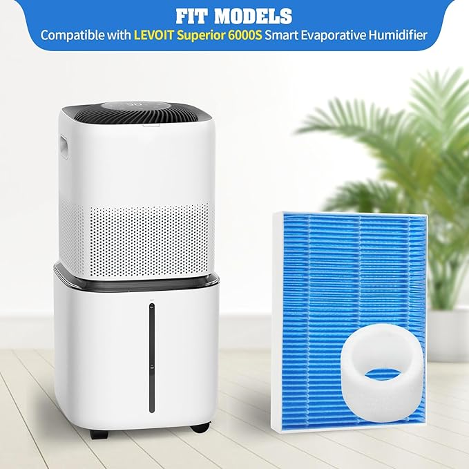 8-Pack Replacement Filters Compatible with LEVOIT Superior 6000S Smart Evaporative Humidifier + 4-Pack Top Fill Humidifier Replacement Filters Compatible with LEVOIT Humidifiers - Image 2
