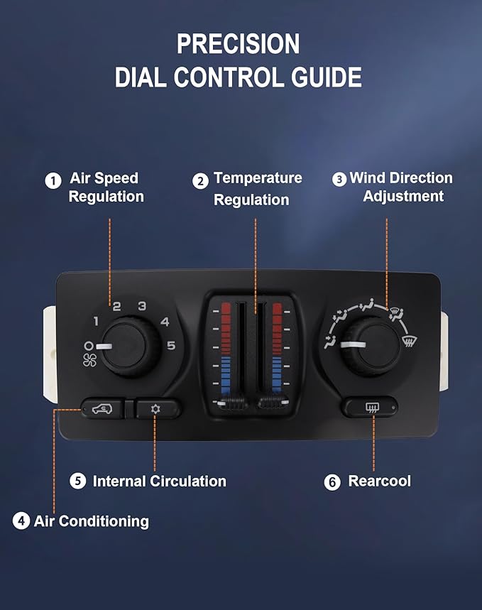 Flecto Climate Control Module Compatible with 2003 2007 GM Vehicles Replacement AC Control Panel Replaces OEM Part 599-210XD Easy Installation and Durable Build - Image 4