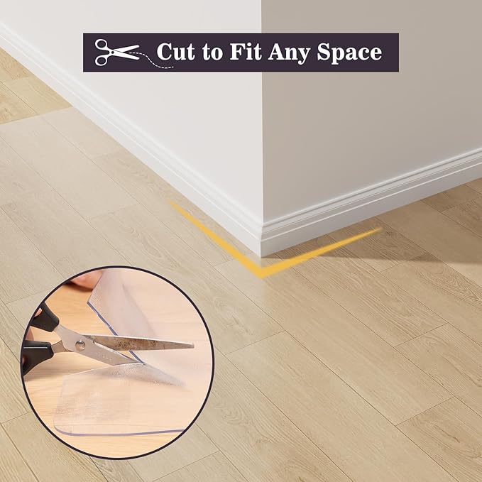 3'×10' Frosted Clear Vinyl Runner Rug for Hallway, Waterproof No Spill Plastic Floor Runner Mat for Kitchen, Anti-Scratch Indoor Outdoor Floor Mat for Entryway, High Traffic Area - Image 6