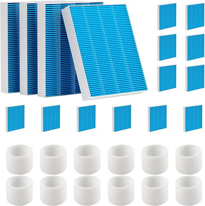 16 Pack 6000S Humidifier Wick Filter Replacement for LEVOIT Superior 6000S Smart Evaporative Humidifier, Upgraded Material with 12 Pack Sponge Filters by Unknown