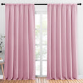 NICETOWN Blackout Curtains Window Draperies, Rouge Pink, Set of 2, 70 by 95 inches Long, Window Treatment Thermal Insulated Solid Room Darkening Drapes for Bedroom by NICETOWN