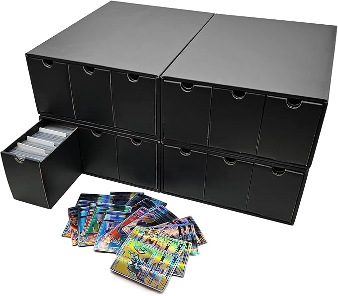 Trading Card Storage Box, Collector Cardboard Card Box with 50 Dividers for MTG TCG Magic Baseball Sports Cards Collection, 12 Drawers - Image 7
