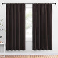 NICETOWN Blackout Curtain Panels 72 inches - Energy Saving Thermal Insulated Solid Rod Pocket Blackout Curtains for Bedroom (1 Pair, 52 inches by 72 Inch, Toffee Brown) by NICETOWN