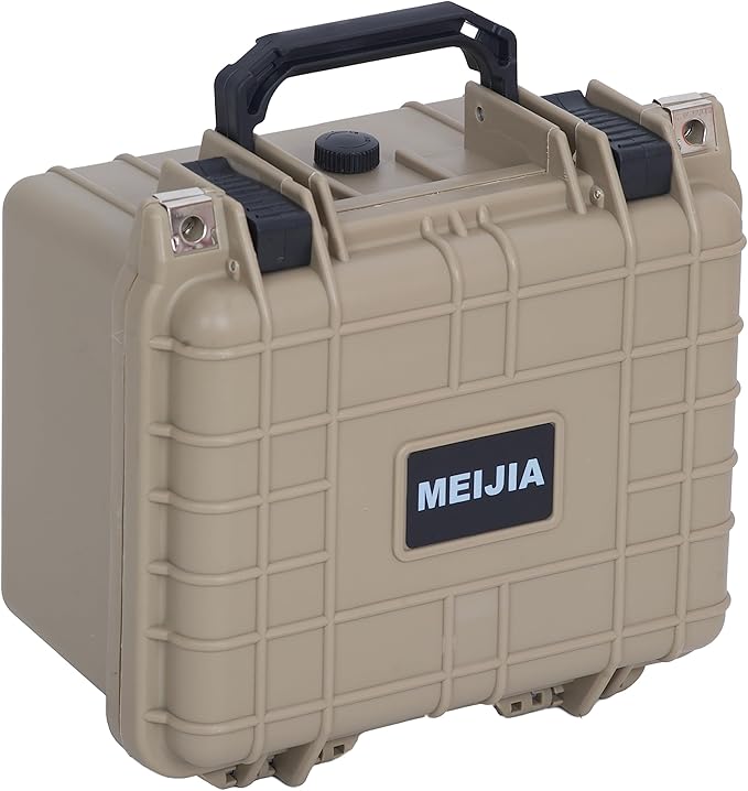MEIJIA Portable All Weather IP67 Waterproof Camera Case,hard case with Customizable Fit Foam,Fit Use of Drones,Camera,Equipments,10.62 x9.68x6.87inches(Desert Tan) - Image 7