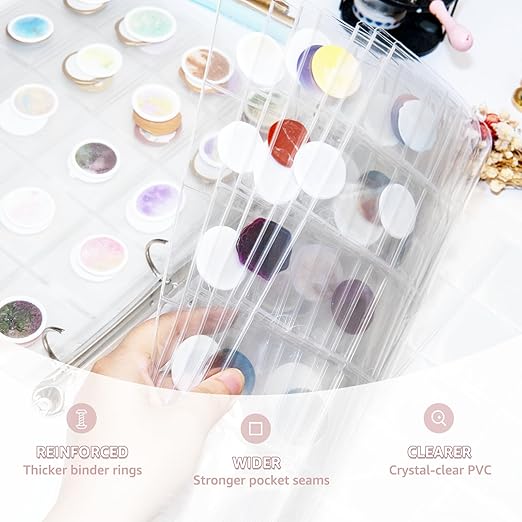 Nuvretk Wax Seal Storage Binder – Holds 200 Wax Seals, Stamps, Coins, or Cards with 10 PVC Pocket Sheets, 4-Ring Album for Crafts and Collectors - Image 5