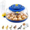 18 Egg Incubator Automatic Egg Turner Temperature & Humidity Control, Incubators for Hatching Eggs, Chicken, Ducks, Goose, Pigeon, Quail, Parrot Incubator Farm,Lab,Science Classroom,Home (Blue-18 Egg) by Soiiw