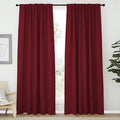 NICETOWN Christmas Burgundy Blackout Window Draperies Curtains - (Red Color) 70 inches x 84 inches, Double Panels, Decoration Thermal Insulated Blackout Drapes/Panels by NICETOWN