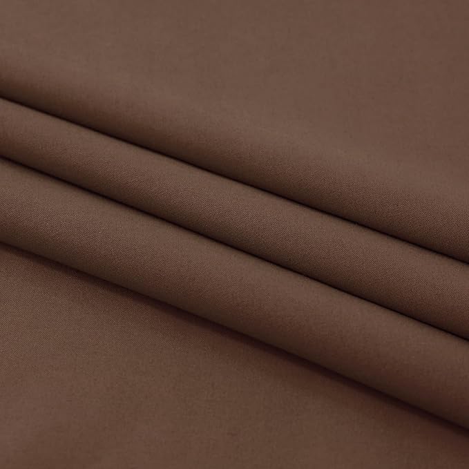 L.Z.E Brown Light Filtering Curtains for Living Room Bedroom Doorway Divider, Privacy Non-See-Through Curtains 108 Inches Long 2 Panels Set, Extra Long Window Panels Grommet Top (55" W x 108" L) - Image 8