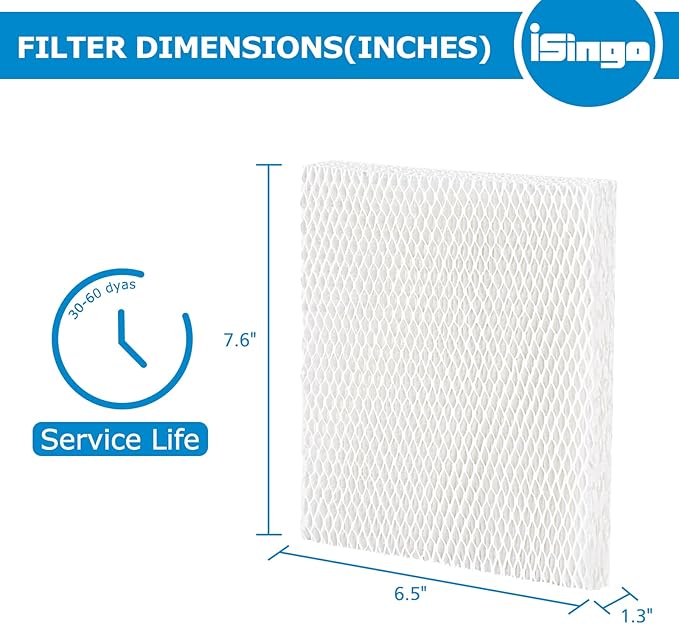 iSingo Humidifier Wicking HFT600 Fil-TER T for Honeywell Hev615 Hev620 Humidifier, Compatible with Honeywell HFT600 Humidifier Fil-TER T Compare to Part HFT600T HFT600PDQ, (6 Pack) - Image 4