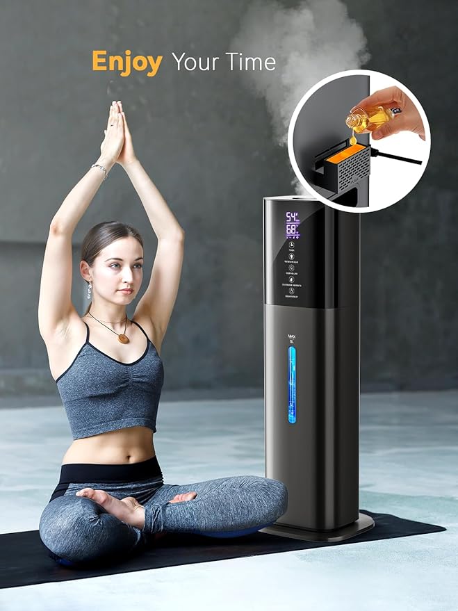 Humidifiers for Bedroom, 8L Quiet Humidifiers for Large Room with Timer, 360°Nozzle, 3 Speed Ultrasonic Cool Mist Humidifier with Humidistat for Baby, Customize humidity for Home Adults Plants - Image 8