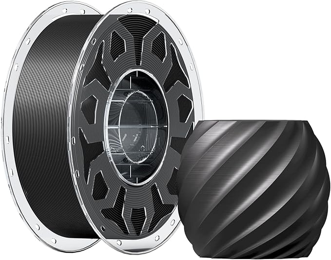 Creality PLA Filament 1.75mm Black, 3D Printer Filament 1kg (2.2lbs) Spool, High Toughness & Warp-Free, Dimensional Precision ±0.03mm, Printing Filament for All FDM 3D Printers by CREALITYFALCONLASERENGRAVER