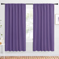 NICETOWN Bedroom Window Curtain Panels, Lilac Purple, 2 Panels, 62 in x 72 in (W x L), Window Treatment Thermal Insulated Rod Pocket Room Darkening Curtains/Drapes for Patio Door by NICETOWN
