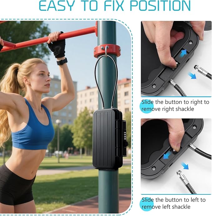 Security Case LockBox with Code, Portable Safe Box with Removable Chain Combination Lock Box Mini Anti-Theft Travel Safe Waterproof Lockable Box for Gym Hotel Dorm Home Car Pool Beach - Image 7