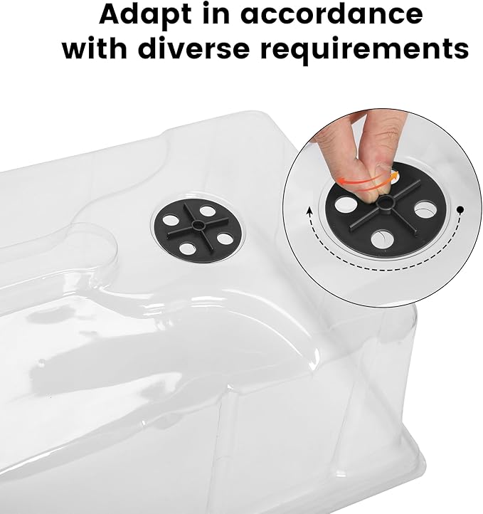 MIXC 10 Pack Humidity Dome 7" Tall Extra Strength, 1020 Growing Trays Cover, Propagation Seed Cloning Lid Vented for 10 x 20 Inch Flat Tray and Seed Starting Germination, Black - Image 5