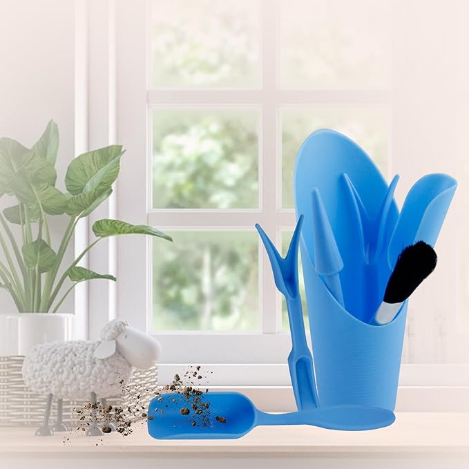 5 Pcs Mini Garden Tool Set Hand Tools Succulent Tools Transplanting Tools Set Succulent Care Plastic Kit Bonsai Potting Soil Indoor for Succulent Miniature Plant Gardening for Flower Planting - Image 6
