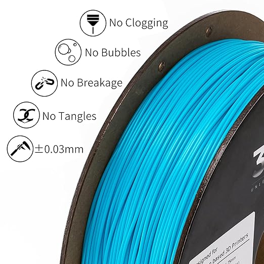 INLAND Micro Center PLA+ 3D Printing Filament 1.75mm - PLA Pro Dimensional Accuracy +/- 0.03 mm - 1kg Cardboard Spool (2.2 lbs) (1 Pack Light Blue, 1.75mm) - Image 3