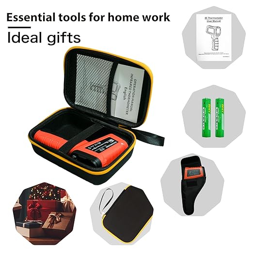 50:1 Infrared Thermometer Gun, -58°F to 2732°F Non-Contact Laser Temperature Gun for Cooking, Pizza Oven, Reptile, Griddle, Digital Temp Gun for HVAC and Industrial Use - Image 7