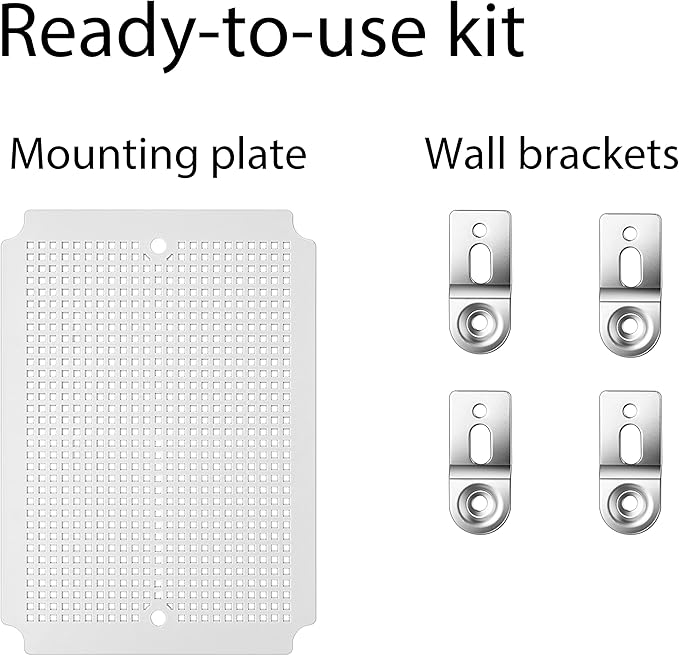Junction Box, IP67 Waterproof Plastic Enclosure for Electrical Project, Hinged Transparent Cover, Includes Mounting Plate and Wall Bracket 220×170×110mm (8.6"×6.7"×4.3" TC) - Image 5