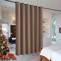 RYB HOME Blackout Room Divider Curtain Portable Light Block Thermal Insulated Energy Efficiency Drape for Coffee Shop Office Loft Shared Apartment, Wide 120 inches x Long 96 inches, Cappuccino by RYBHOME