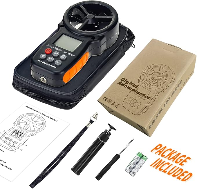 Bluetooth Anemometer,CFM Air Flow Velocity Tester, Digital Wind Speed Gauge Meter with 14℉-113℉ Wind Temperature Measuring and USB Data Export - Image 8