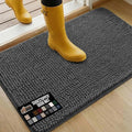 GORILLA GRIP SOAKSTOPPER Dog Door Mat, 36x24 Machine Washable Rug Absorbent Doormat Captures Moisture Mud Dirt, Quick Dry Soft Chenille Entryway Rugs Indoor Entrance Mats for Dog Paws, Charcoal by GorillaGrip