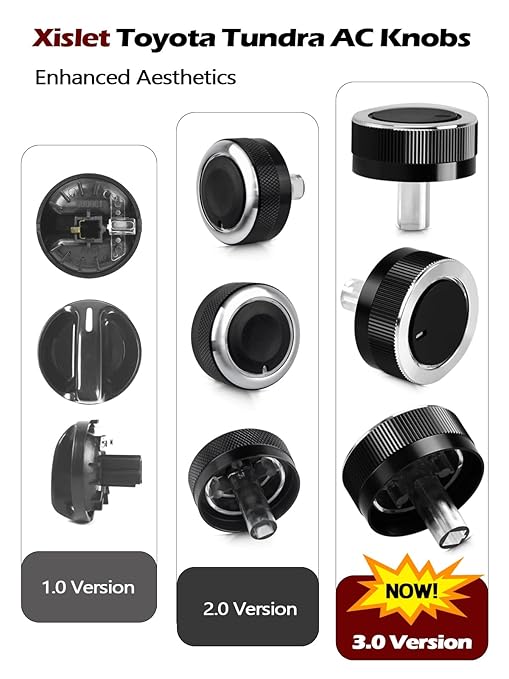 Upgraded 3PCS Toyota Tundra AC Knobs Compatible with 2000 2001 2002 2003 2004 2005 2006 Toyota Tundra Accessories, AC Heater Blower Fan Switch Control Button Replacement for 55905-0C010, 559050C010 - Image 3