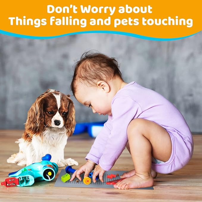 Orzbow Baby Proofing Soft Silicone Vent Cover for Home Wall/Ceiling/Floor Register,Child Proof Floor Air Vent Deflector Cover,Catches Debris Hair & Prevents Creepy Crawlies,Easy Install, Grey - Image 4