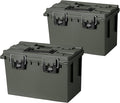 Sheffield 12774 XL Storage Bins With Lids, 2-Pack Stackable Storage Bins, Made in USA, Lockable and Water-Resistant Containers with Lids, Plastic Containers for Home, Classroom, and Dorm by Sheffield