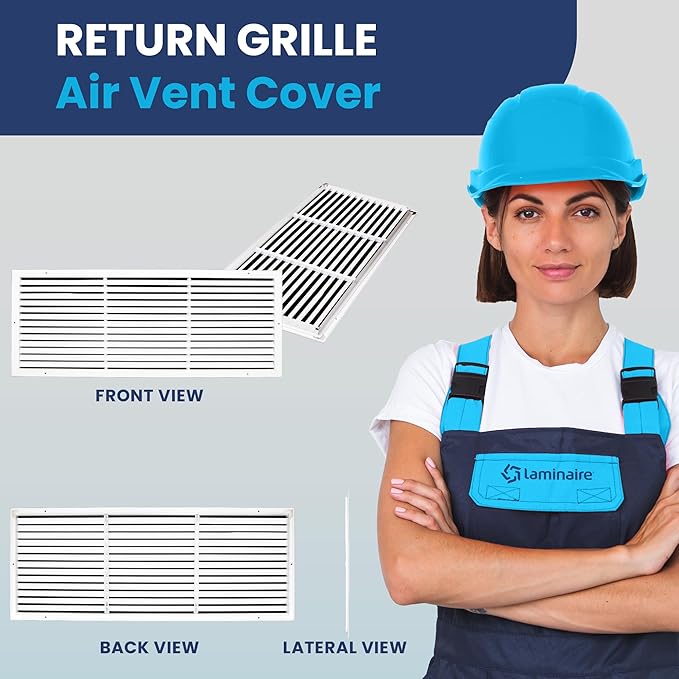 38x14 Inch (Duct Opening) Air Return Vent Cover Decorative – Premium Aluminum AC Vent Cover for Ceiling & Wall, Rustproof Grille, Ideal for Home HVAC Grille, Durable & Easy to Install by ACLAMINAIRE - Image 2