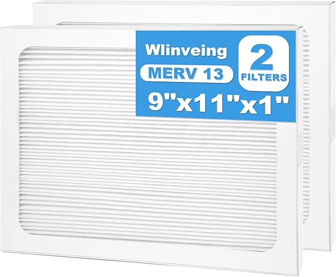 9 x 11 x 1 Dehumidifier Filter MERV 13 Compatible with Santa Fe Compact70, Ultra70, Element, Compact2, UA 65H dehumidifier Models, 2 Packs by Betterlifeishere