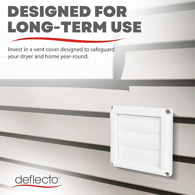 Deflecto Fresh Air Intake Vent Hood with Fixed Louvers for General Venting - Louvered Vent Cover, Weather-Resistant Plastic for Maximum Durability | 4 Inch - White (HSM4W/24) - Image 8