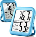 Antonki 2 Pack Room Thermometer for Home, Hygrometer Indoor Humidity Meter Gauge, Digital Temperature and Humidity Sensor Monitor for House, Terrarium, Incubator, Greenhouse - Battery Included by Antonki