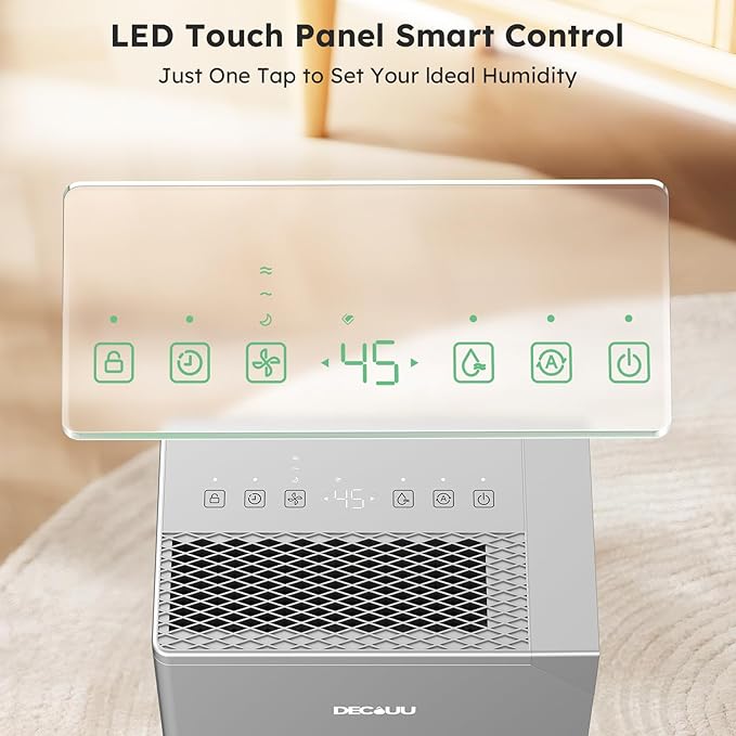5000 Sq.Ft Energy Star Most Efficient 2024 Dehumidifier,DECIUU Max 100 Pint Dehumidifier for Basement with Drain Hose,Intelligent Humidity Control for Home Bathroom Garage Bedroom - Image 5