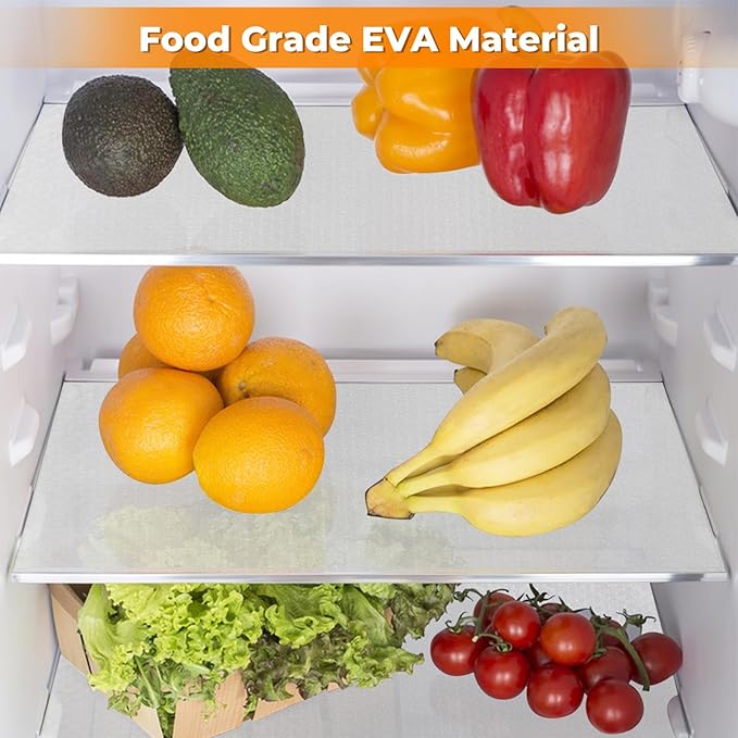 Kitchen Shelf Liner Non-Slip Cabinet Liner 12 in x 20 FT Washable Refrigerator Liners Oil-Proof Drawer Liners for Kitchen Dining Transparent - Image 2