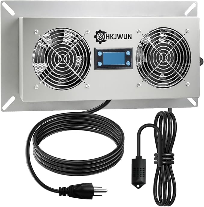 220 CFM Airflow Crawl Space Ventilation Fan with Temperature & Humidity Controller, 304 Stainless Steel Exhaust Fan for Basement Garage Attic Hydroponics & Grow Tents, Airflow & Moisture Control by Unknown