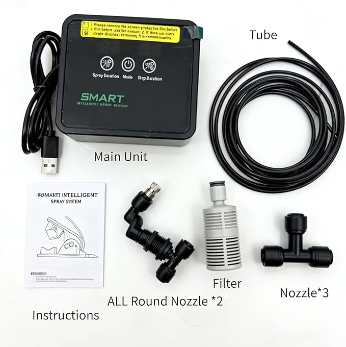 Reptile Mister System, Mister for Reptile Tank Terrarium Fogger/Humidifier & 360° Nozzles 5PCS, Reptile Misters Automatic for Bearded Dragon，Snake, Gecko, Frog, Lizard - Image 5