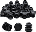 9/16" (14mm) Plastic Hole Plugs Black -Round Chair Leg Caps, Flush Mount Pipe Plugs, Tubing End Caps for Metal&Wood Legs Tube, Outdoor Furniture Feet caps & Table Plastic Plugs, 24 PCS by EASYEAH
