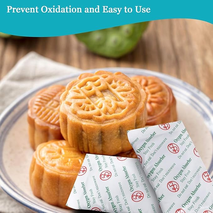 MakMeFre 50CC(300-Pack) Food Grade Oxygen Absorbers Packets for Home Made Jerky and Long Term Food Storage,With Oxygen Indicator In Vacuum Bag and 3 times Oxygen Absorption Capacity - Image 3
