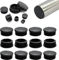 1-9/16"(40mm) Plastic Hole Plugs Black -Round Chair Leg Caps, Flush Mount Pipe Plugs, Tubing End Caps for Metal&Wood Legs Tube, Outdoor Furniture Feet caps,For pipe wall thicknesses of 1.5-4 mm,12 PCS by EASYEAH
