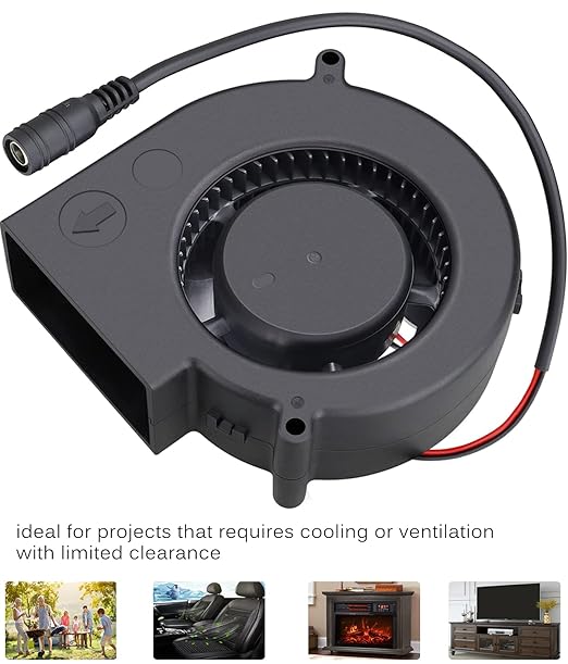 GDSTIME 97mm x 33mm DC Blower, 110V 220V AC Powered Fan 9733 with Variable Speed Controller for DIY Cooling Ventilation Exhaust Projects - Image 4