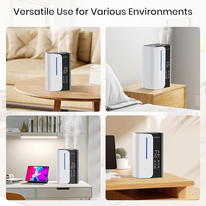 Cool Mist Humidifiers for Bedroom and Plants & Baby, Top Fill 5L Large Room Smart Humidifier for Home Nursery, 28 dB Quiet 50H Runtime Bedroom humidifier with Essential Oils - Image 7