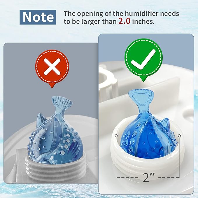 Humidifier Cleaning Fish: 12 Packs Humidifier Tank Cleaner Ball Compatible with Most Humidifiers, Purifier Water, Prevents Hard Water Build-Up, Filters Mineral Deposits, Remove Odor - Image 5