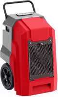 MOUNTO 180Pints Commercial Dehumidifier with Pump and Drain Hose, LGR Portable Dehumidifier with wheels for Home, Basements, Garages, and Job Sites. (Red) by MOUNTO