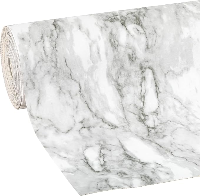 Smooth Top EasyLiner for Cabinets & Drawers - Easy to Install & Cut to Fit - Shelf Paper & Drawer Liner Non Adhesive - Non Slip Shelf Liner for Kitchen & Pantry - 12in. x 24ft. - Gray Marble - Image 2