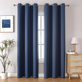ChrisDowa Grommet Blackout Curtains for Bedroom and Living Room - 2 Panels Set Thermal Insulated Room Darkening Curtains (Stone Blue, 42W x 84L) by ChrisDowa