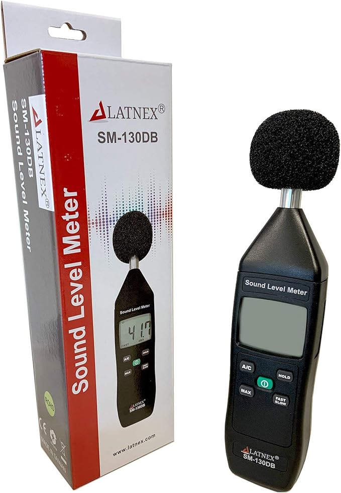 SM-130DB Digital Decibel Meter Reader and Sound Level Meter Type 2 with Calibration Certificate. Measurement Device for Environmental and Mechanical Noise Monitor - Manufacturing, Office, Classroom - Image 9