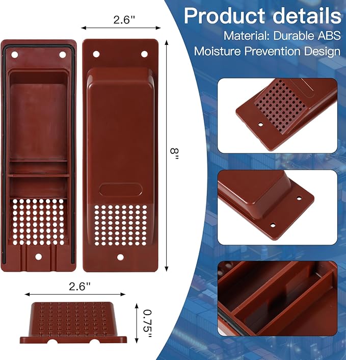 Shipping Container Air Vent Kit Heavy Duty Shipping Container Accessories Cross Flow Ventilation Kit Reduce Heat Humidity Pressure Condensation Add Air Flow for Cargo (8 Pack Red) - Image 2