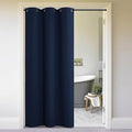 NICETOWN Sliding Door Curtains 96 inch Length, Single Curtain Panel, Insulating Thermal Blackout Curtains for Bedroom Window Bathroom Doorway Front Door (1 Panel, 5ft Wide x 8ft Long, Navy) by NICETOWN