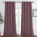 NICETOWN Blackout Window Curtain 90 inch Length - Room Darkening Thermal Insulated Grommet Large Window Treatment Light Blocking for Bedroom/Doorway (Dry Rose, 1 Panel, W52 x L90) by NICETOWN